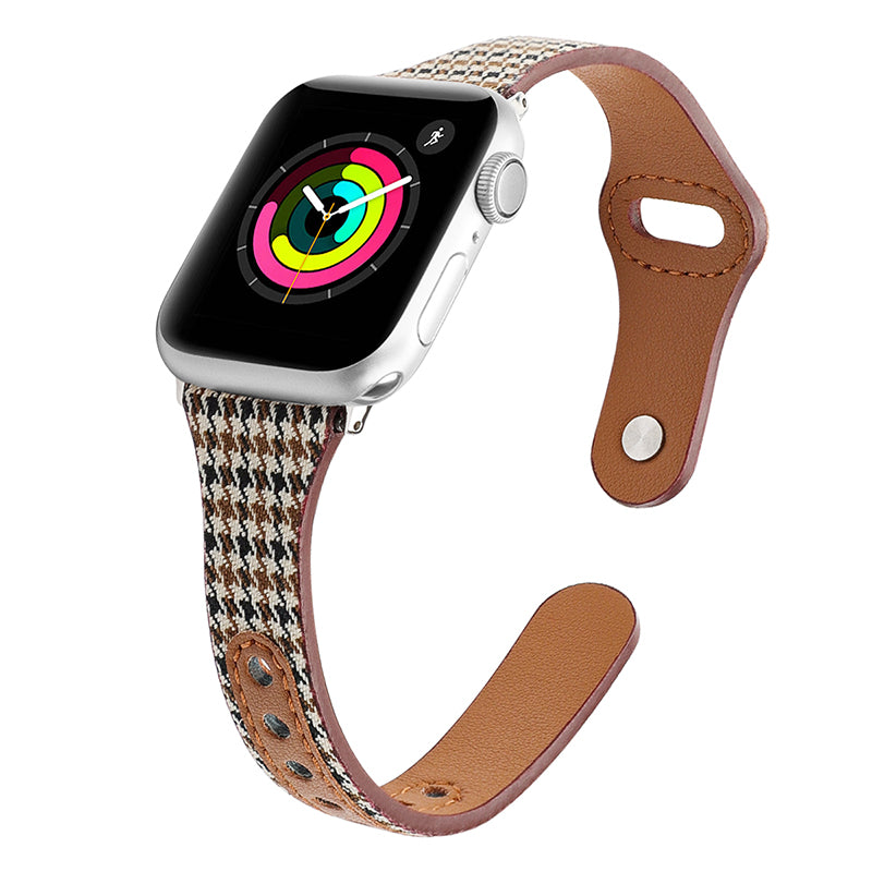 T Liner Design Slim Fabric PU Leather Buckle Watch Strap Wristband for Apple Watch Series 9 8 7 41mm SE (2023) SE(2022) SE 6 5 4 40mm 3 2 1 38mm T Liner Design Slim Fabric PU Leather Buckle Watch Strap Wristband for Apple Watch Series 9 8 7 41mm SE (2023) SE(2022) SE 6 5 4 40mm 3 2 1 38mm